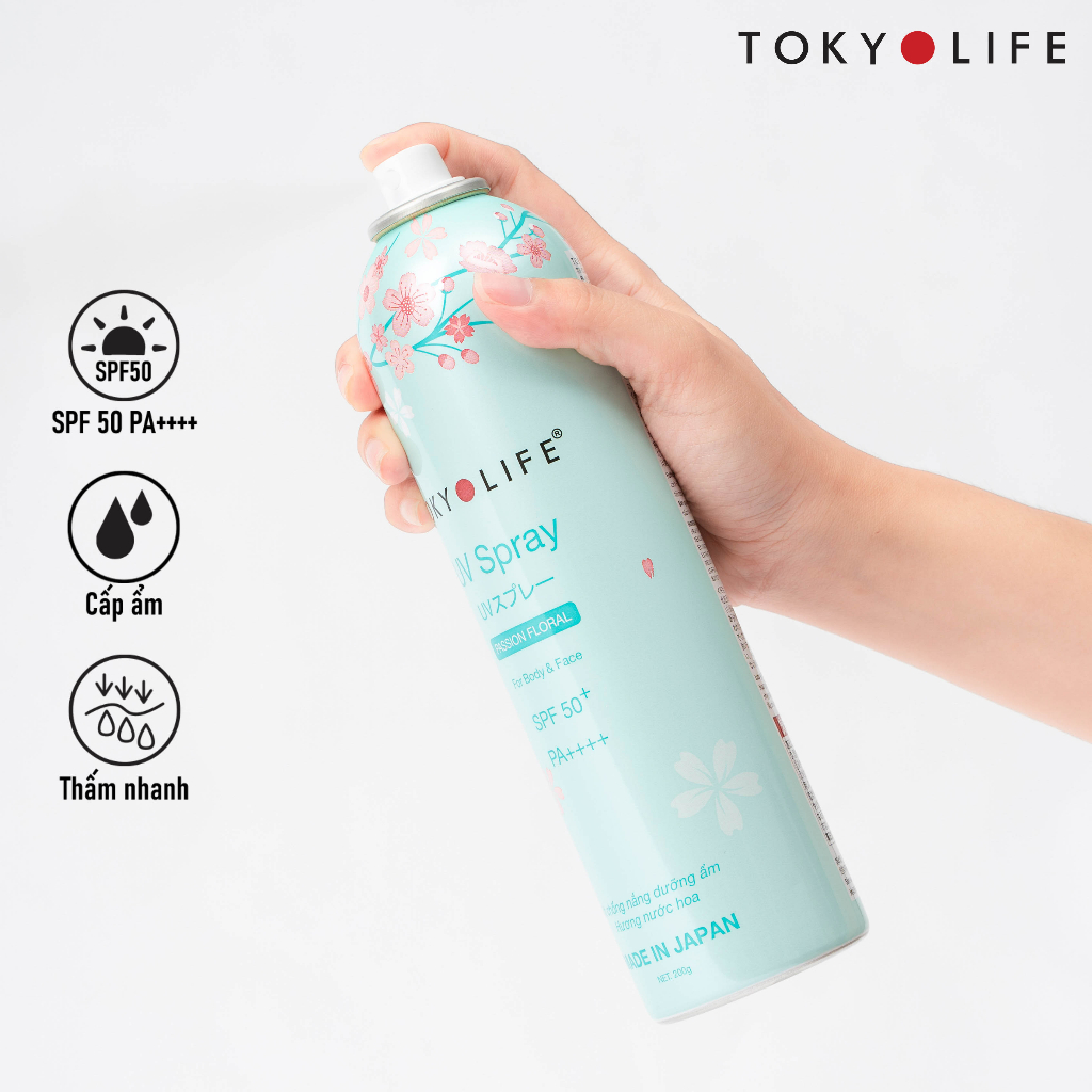 Xịt chống nắng dưỡng ẩm Hương nước hoa TOKYOLIFE 200g