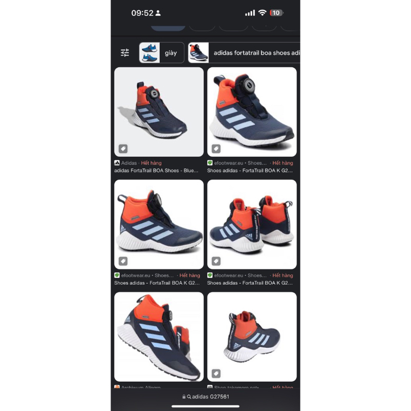 Giày  Adidas Fortatrail Boa-size31