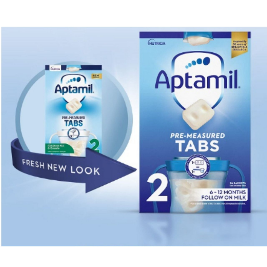 Sữa Aptamil UK dạng thanh số 2 cho bé 6m+, sữa cô đặc hút chân không hộp 24 thanh 600G - Monnie Kids