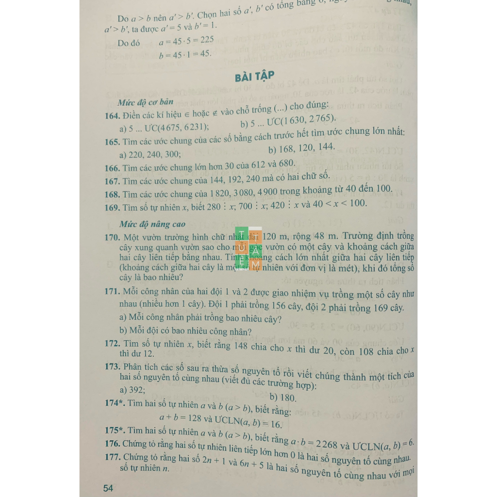 Sách - Toán cơ bản và nâng cao lớp 6