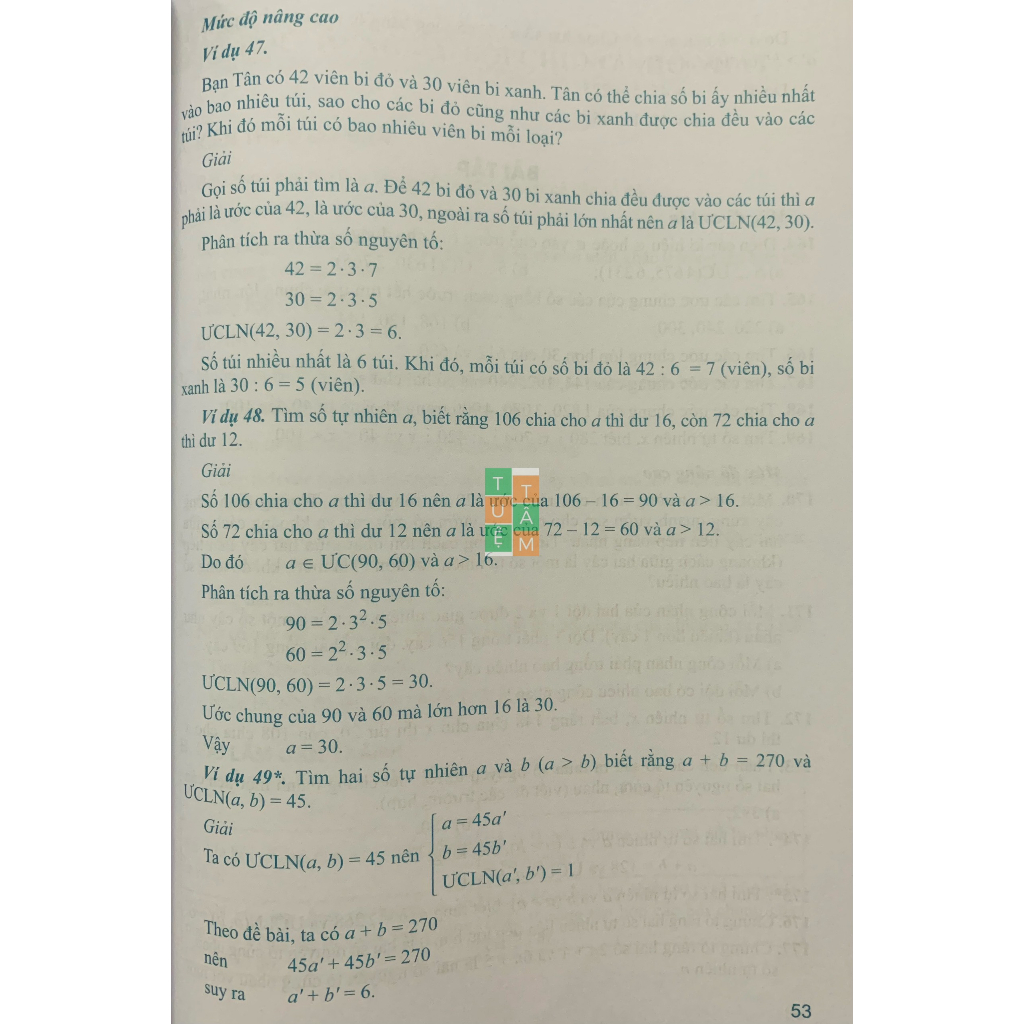 Sách - Toán cơ bản và nâng cao lớp 6