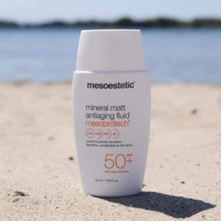 Kem chống nắng Mesoestetic Mineral Matt Antiaging Fluid Mesoprotech SPF50+ MẪu mới water veil ko
