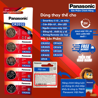 Vỉ 5 viên pin panasonic cr2032 pin 3v lithium made in indonesia