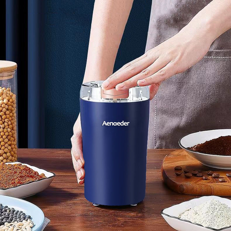 Máy xay nghiền mini cầm tay đa năng, xay bột khô, đậu nành, hạt ngũ cốc, cafe siêu mịn 200W