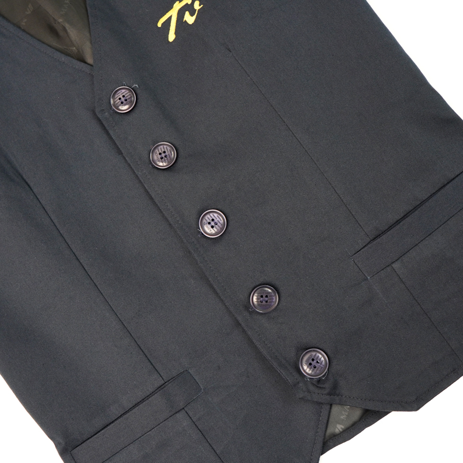 Áo Gile Nam, Đồng Phục Học Sinh Gile Vest 2 Lớp Logo Thêu Ngực