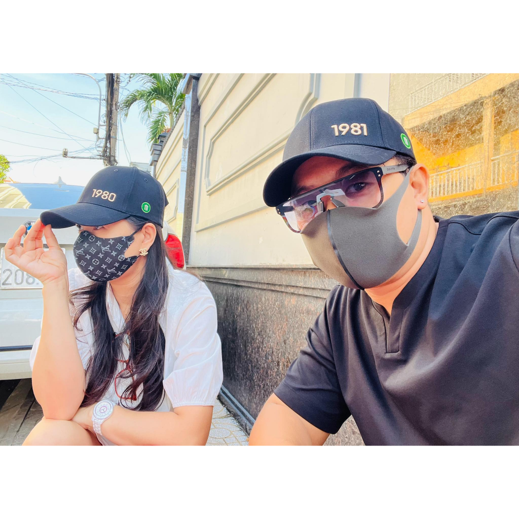 Mũ lưỡi trai đen thêu LOGO nổi Năm Sinh từ 1980 đến 2005 dành cho nam nữ Free size