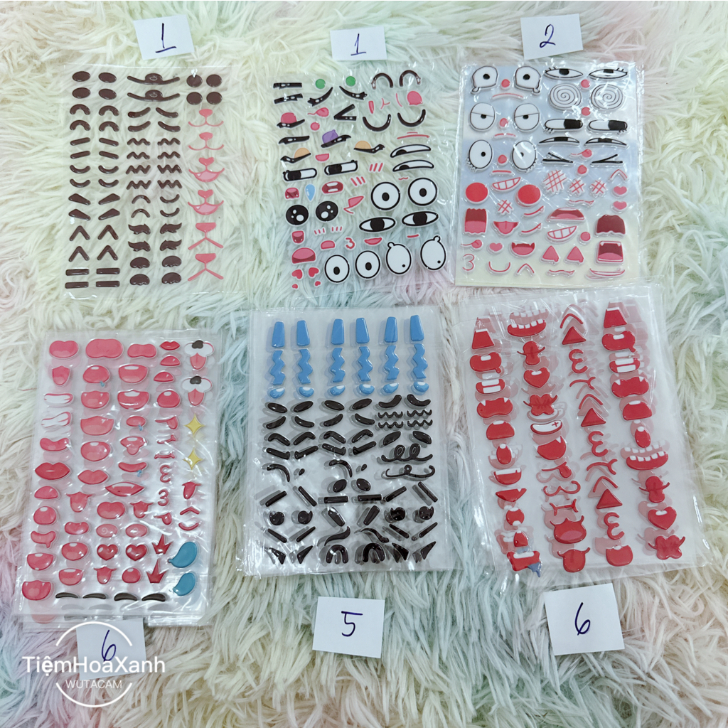 Sticker cho doll Sticker 3D cho doll Hình dán cho búp bê Hình dán dễ thương Sticker cute