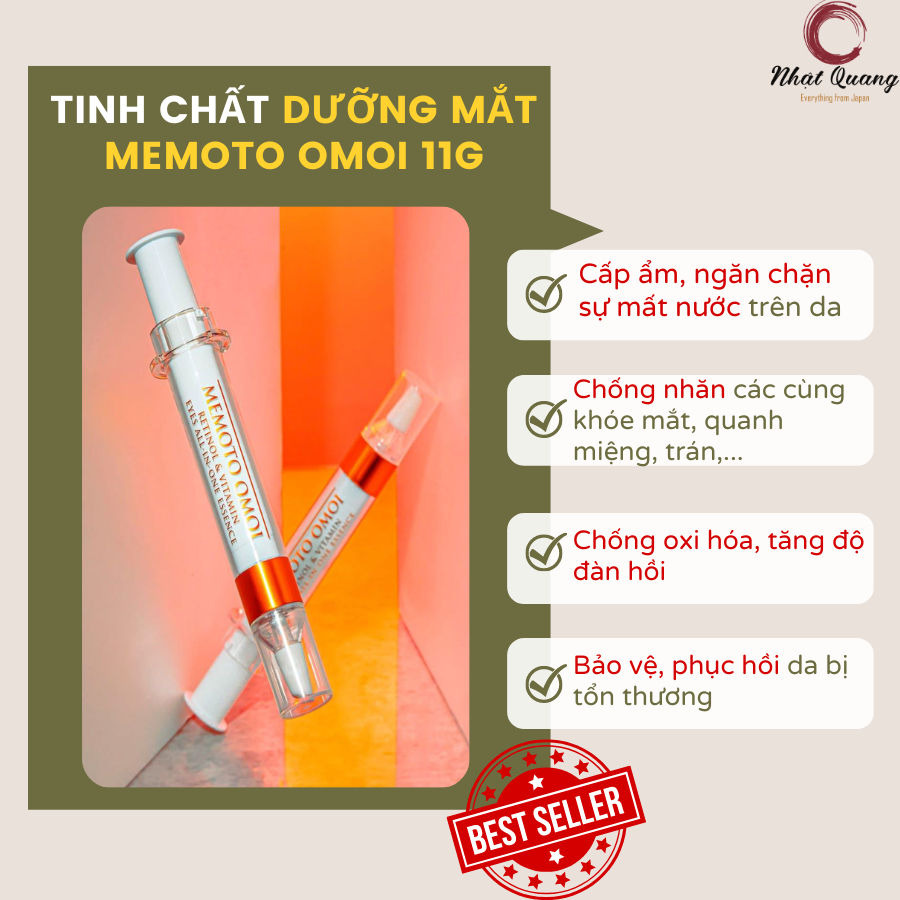 Tinh chất dưỡng mắt Memoto Omoi All in one Retinol &amp; Vitamin (11g)
