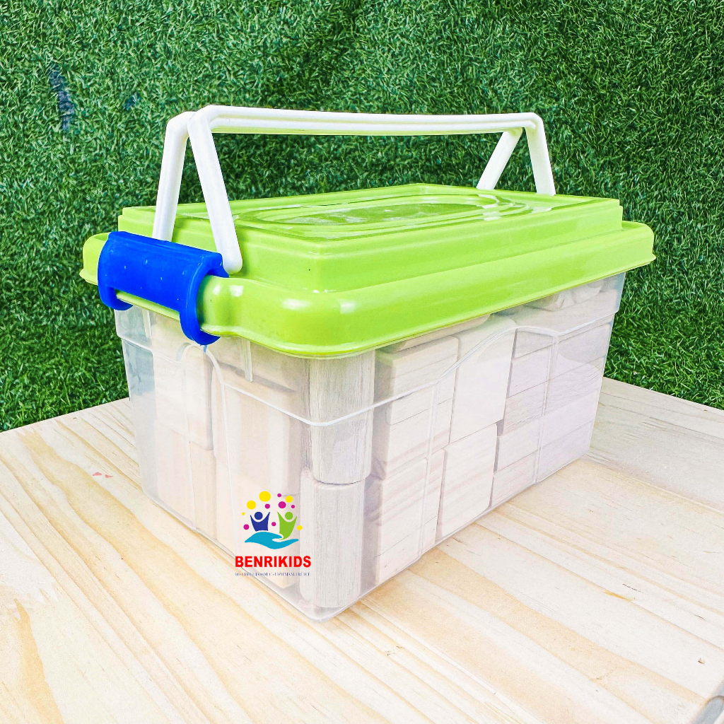 Bộ Đồ Chơi Xếp Hình Khối Bằng Gỗ 100 Chi Tiết Loại To.