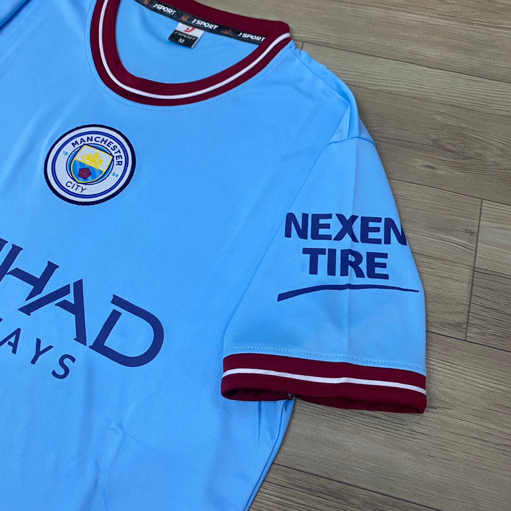 Bộ quần áo bóng đá Man City MC sân nhà JP2023 Logo Cup C1
