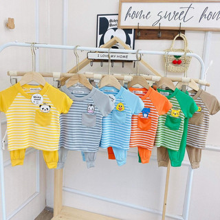 Bộ bé trai bé gái áo cộc quần dài 7-17kg