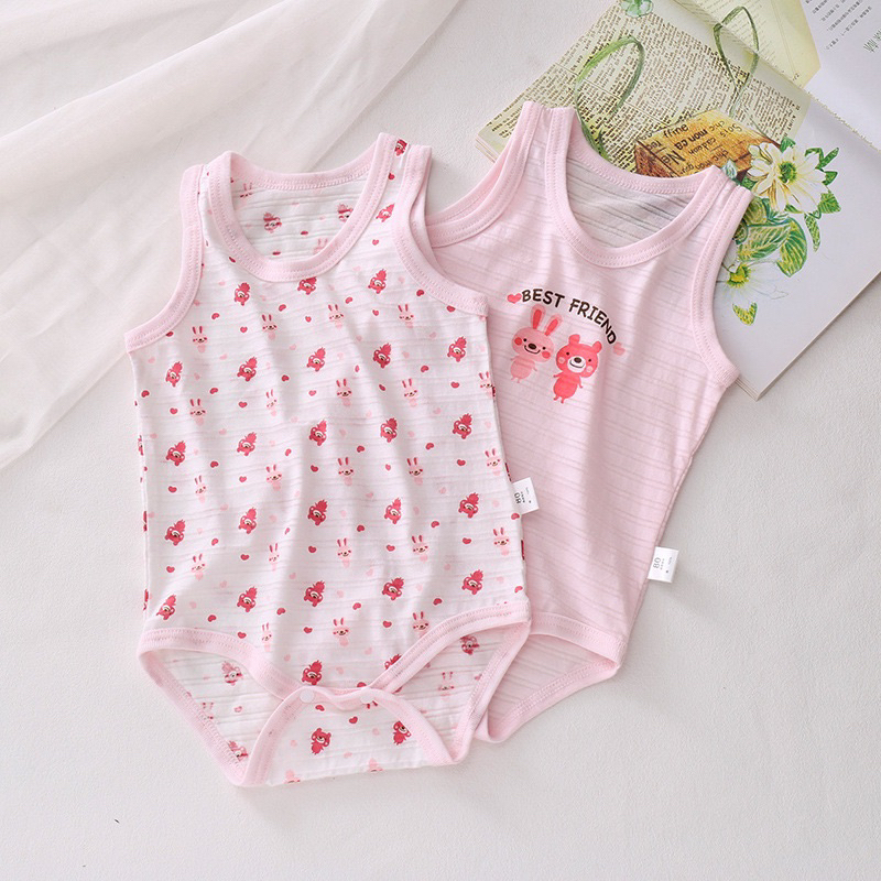 Set 2 bộ body sát lách , bodysuit dành cho bé trai bé gái chất liệu an toàn mềm mại với trẻ sơ sinh