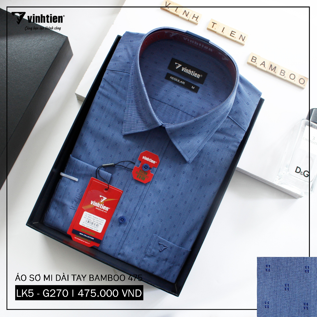 Áo Sơ Mi Dài Tay Caro Bamboo Regular Fit 475 Vĩnh Tiến - Nhiều Màu