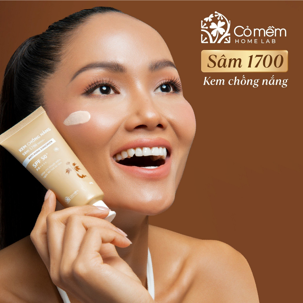 Kem Chống Nắng Sâm 1700 SPF50 PA++++ Phổ Rộng Ngừa Lão Hoá Bảo Vệ Dưỡng Ẩm Da Cỏ Mềm 60g