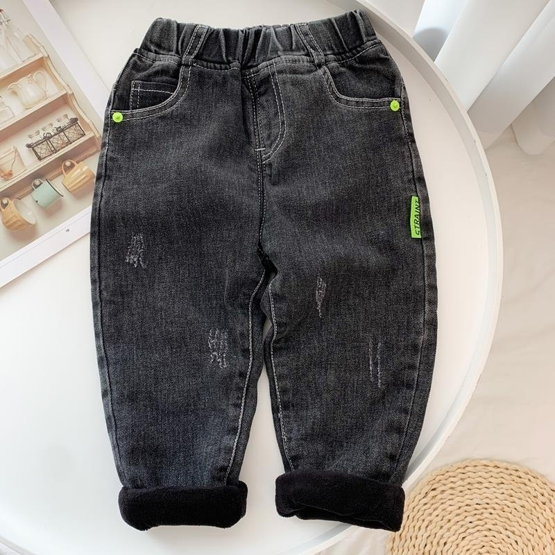 Quần jean đen dành cho bé trai chất co giãn dành cho bé trai full size 10-40kg