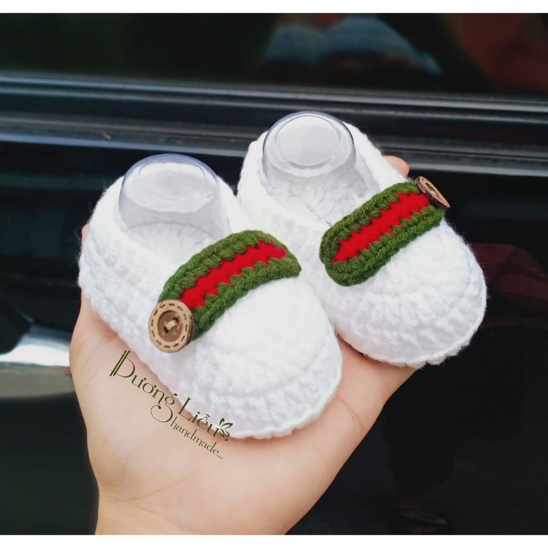 Giày búp bê handmade cho bé  - Giày len handmade cho bé