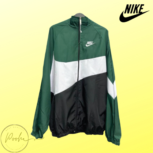 ÁO KHOÁC NIKE MÀU XANH SWOOSH WOVEN V2 Dù 2 Lớp - Vải Cao Cấp