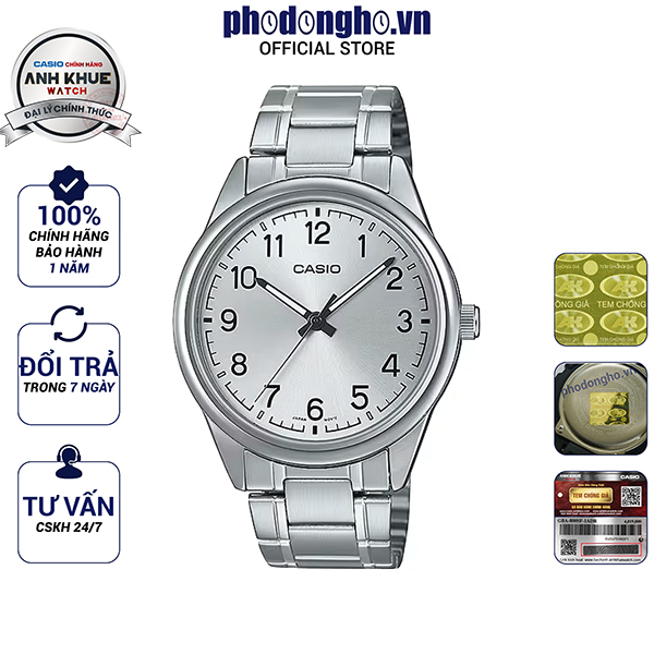 Đồng hồ nam dây kim loại Casio Anh Khuê MTP-V005D-7B4UDF