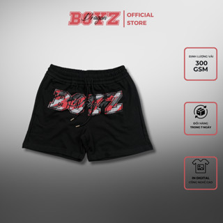 Quần Short Unisex Dragon Red Short Nỉ Chân Cua , Thiết Kế Độc Quyền, Hình In DTG - Dragon Boyz Brand Chính Hãng