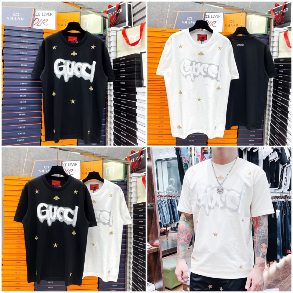 Áo Phông Nam G.C Thêu Hình Ong Màu Sắc Siêu Đẹp - Áo Thun Nam G.C Hàng Cao Cấp