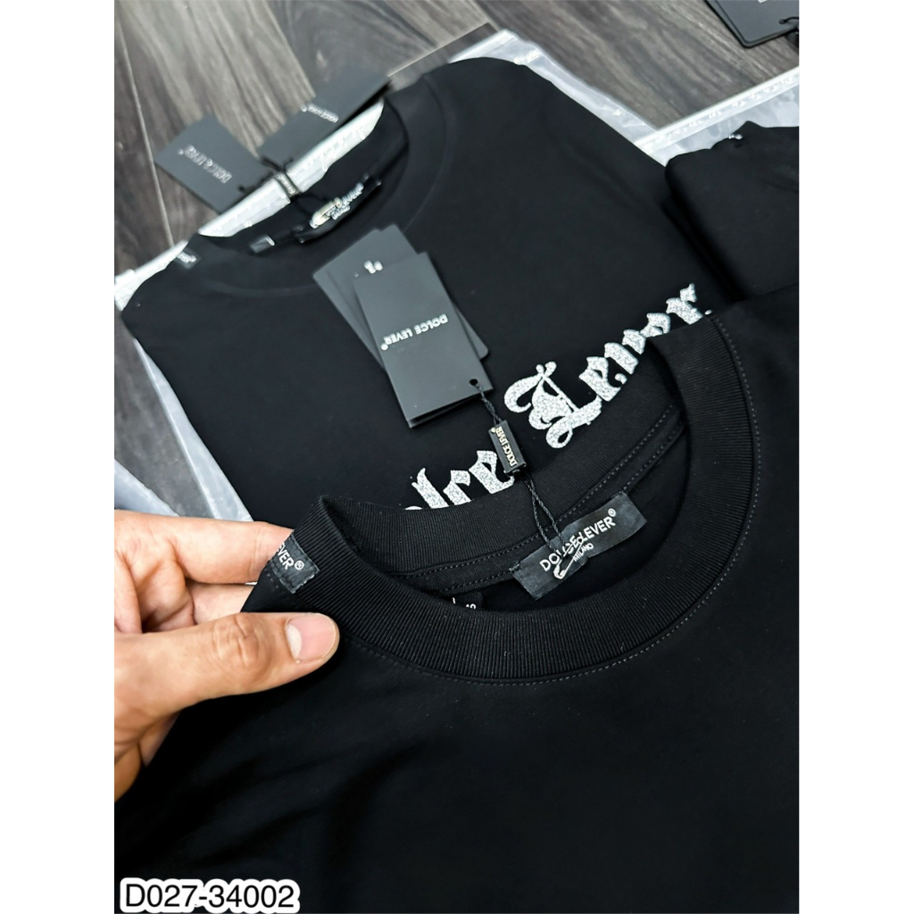 Áo Phông Nam Dolce Lever Chữ Nhũ Hàng Fullbox Siêu Đẹp - Áo Thun Nam Dolce Cực Chất