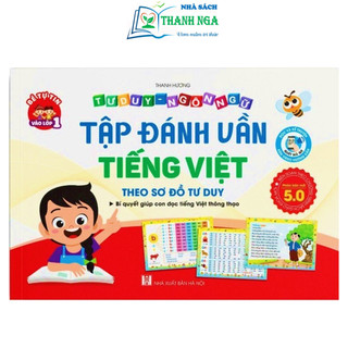 Sách - Tập Đánh Vần Tiếng Việt theo sơ đồ tư duy - Phiên bản mới 5.0 quét mã QR