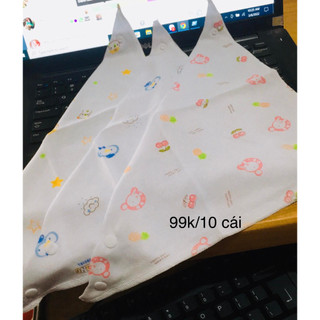Yếm cotton 2 lớp tam giác ⚡️free ship⚡️yếm cotton 2 lớp cho bé