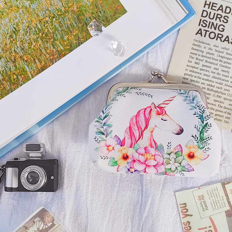 Ví Siêu Mini cute lém size 8 x 7.5 x 1.5 cm in họa tiết dễ thương đựng thẻ xe, tiền ăn trưa..