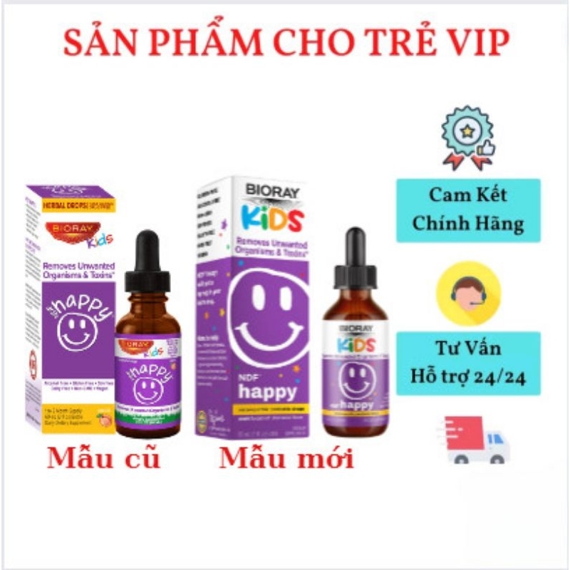 NDF Happy Bioray Kids giảm cơn cáu giận, cân bằng cảm xúc cải thiện giấc ngủ giúp trẻ vui tươi hạnh phúc mỗi ngày