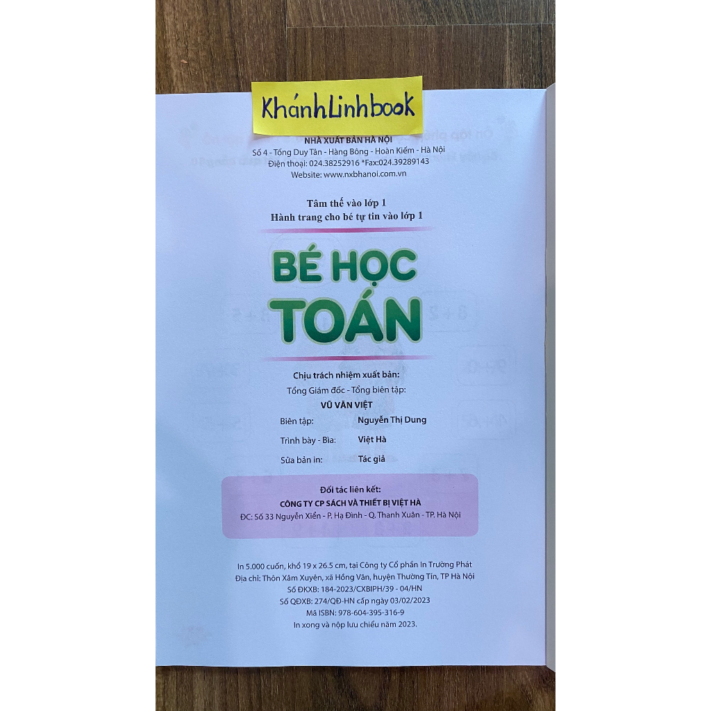 Sách - Bé Học Toán - Hành trang cho bé tự tin vào lớp 1