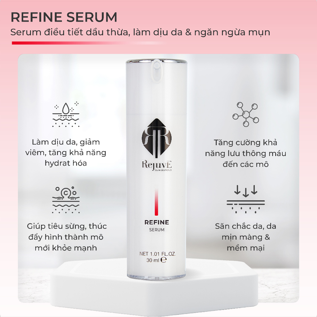 Serum cho da dầu/da mụn Rejuve Refine Serum (30ml)