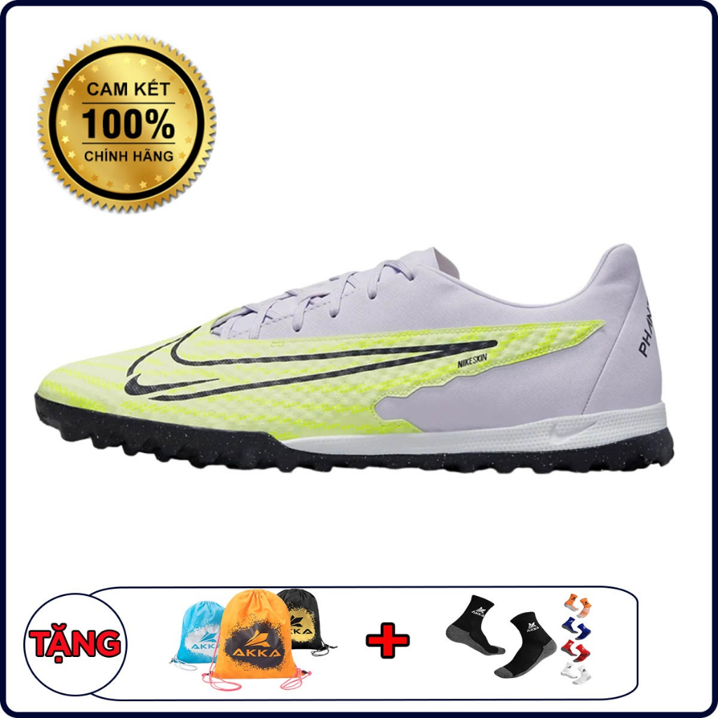 Giày đá bóng chính hãng Nike Phantom GX Academy TF - Trắng/Xanh