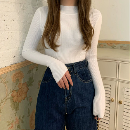 Áo len tăm cổ 3 phân siêu mềm mịn hàng Quảng Châu MS088