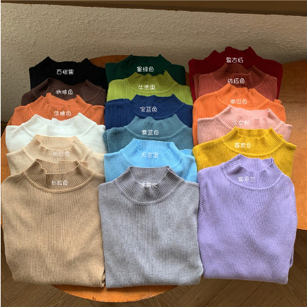 Áo len tăm cổ 3 phân siêu mềm mịn hàng Quảng Châu MS088