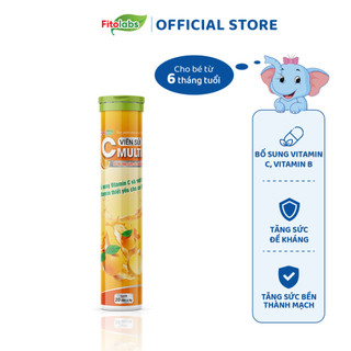 Viên Sủi C Multi Fitolabs Bổ Sung Vitamin C, Tăng Cường Đề Kháng, Tăng Sức Bền Thành Mạch - Tuýp 20 Viên FITO22