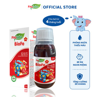 Sắt Hữu Cơ Cho Bé Fitolabs BioFe Không Gây Nóng Trong, Không Gây Táo Bón, Giảm Thiếu Máu, An Toàn Chai 120ml