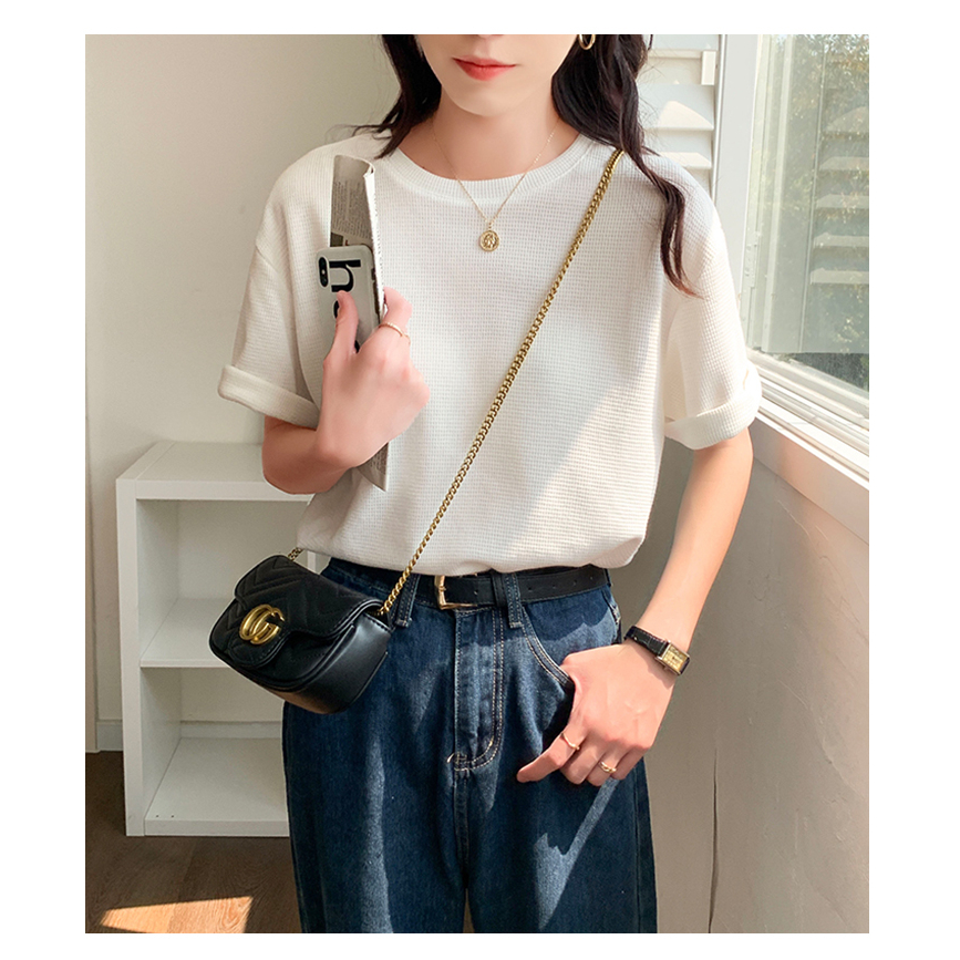 Áo thun bigsize 90kg chất cotton khô thoáng mát, form basic Hàn tay ngắn siêu xinh AO11