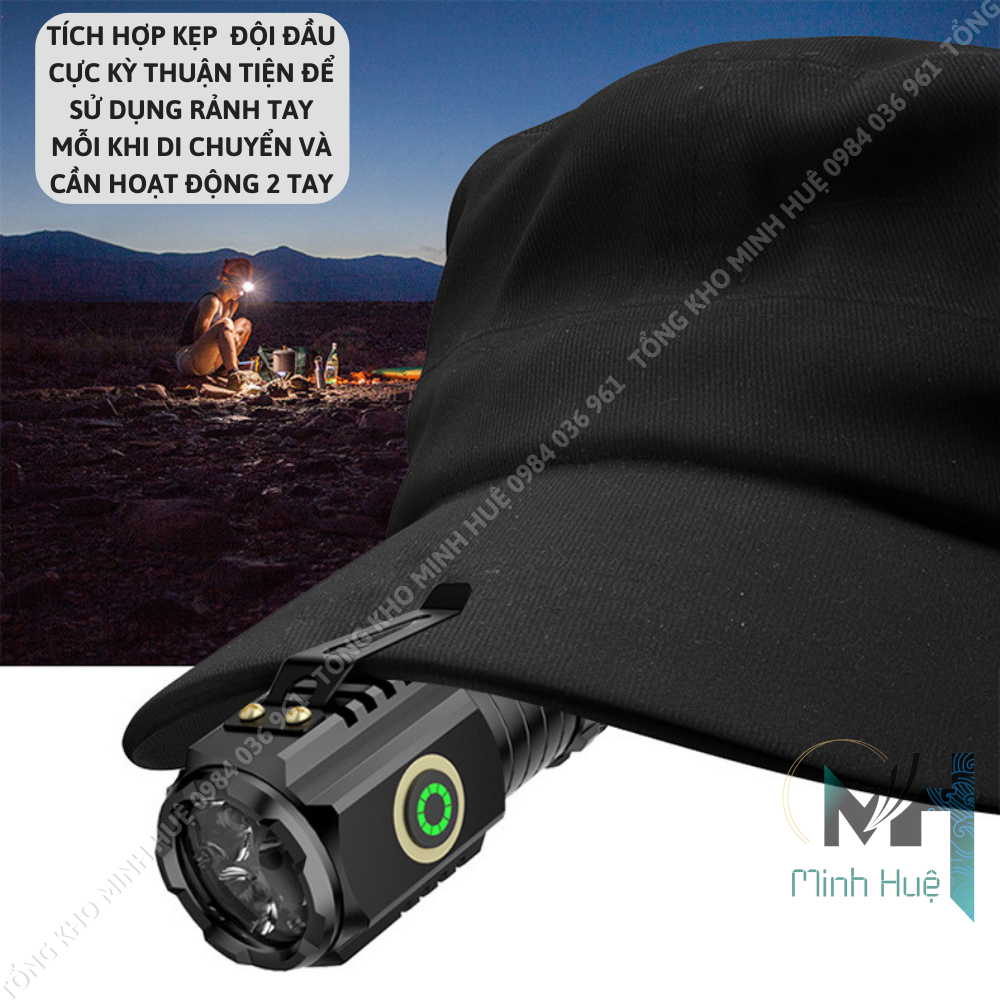 Đèn pin cầm tay mini siêu nhỏ siêu sáng tỏa X-BALOG 350X vỏ nhôm chống nước IPX7 độ sáng tối đa 2000 lumen Đèn cầm tay