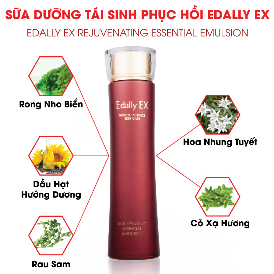 Sữa dưỡng tái sinh, phục hồi Edally EX dưỡng trắng da,cấp ẩm, phục hồi da hư tổn và lão hóa [CHÍNH HÃNG] 150ml