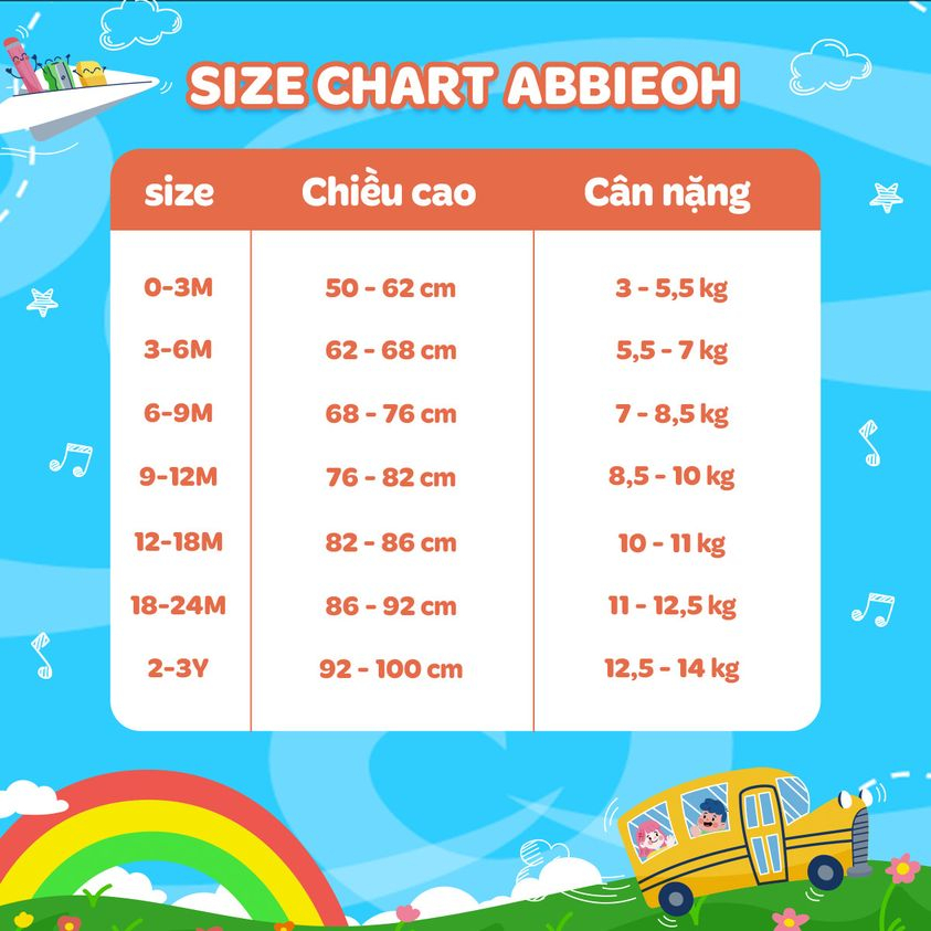 Bộ quần áo body kẻ cộc tay AbbieOh BD252 cho bé từ 6-18tháng
