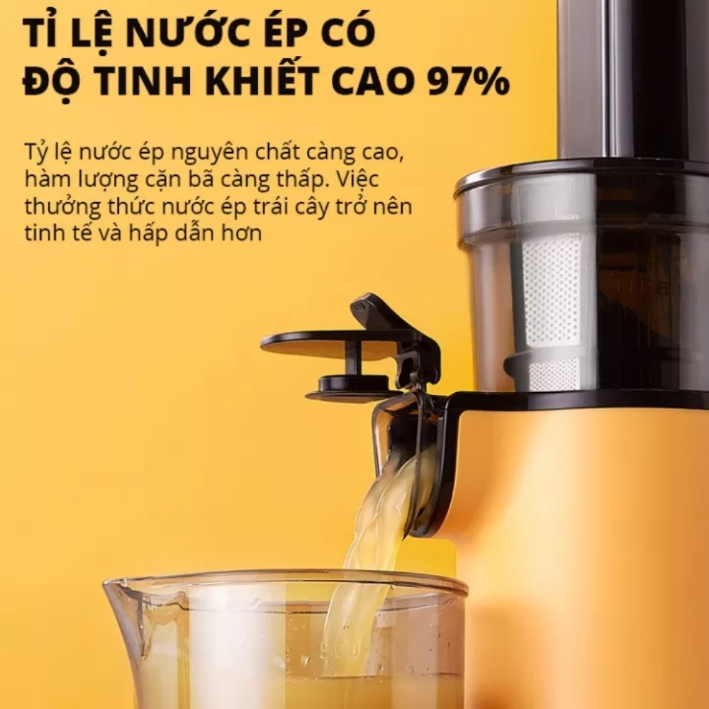 Máy Ép Chậm Hoa Quả Mini, Máy Ép Rau Củ Cho Gia Đình Tiện Dụng Cao Cấp Siêu Bền Ép Nguyên Chất 97%