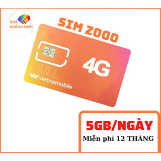 Sim vietnamobile data 4g vào mạng 1 năm không cần nạp tiền 5GB/Ngày 150 GB/tháng giá rẻ