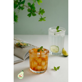 Ly cốc thuỷ tinh dày chịu nhiệt dùng uống nước, bia, cà phê, sinh tố hoạ tiết vân sọc dọc trơn dung tích 400ml, 550ml