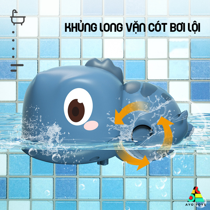 Khủng Long Đồ Chơi Vặn Cót - Đồ Chơi Thả Bồn Tắm Cho Bé Yêu - Đồ Chơi Phòng Tắm Cho Trẻ