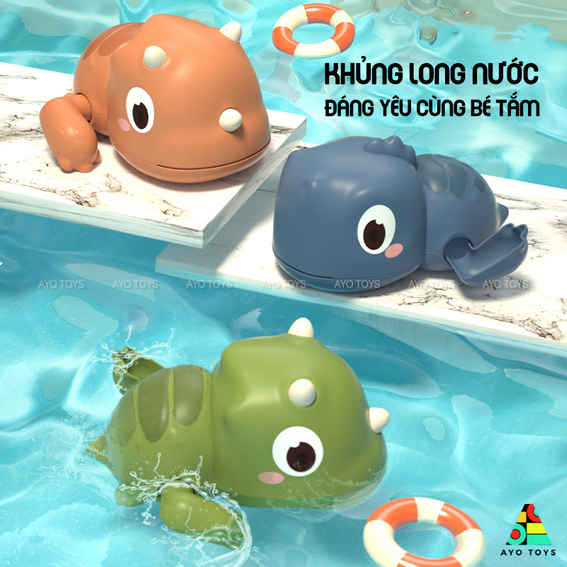 Khủng Long Đồ Chơi Vặn Cót - Đồ Chơi Thả Bồn Tắm Cho Bé Yêu - Đồ Chơi Phòng Tắm Cho Trẻ