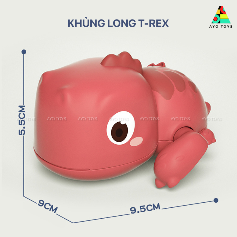 Khủng Long Đồ Chơi Vặn Cót - Đồ Chơi Thả Bồn Tắm Cho Bé Yêu - Đồ Chơi Phòng Tắm Cho Trẻ