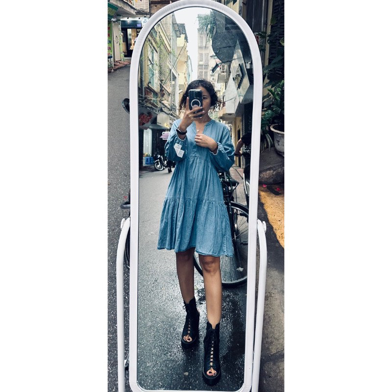 Đầm Tommy dáng babydoll dư xịn nguyên móc