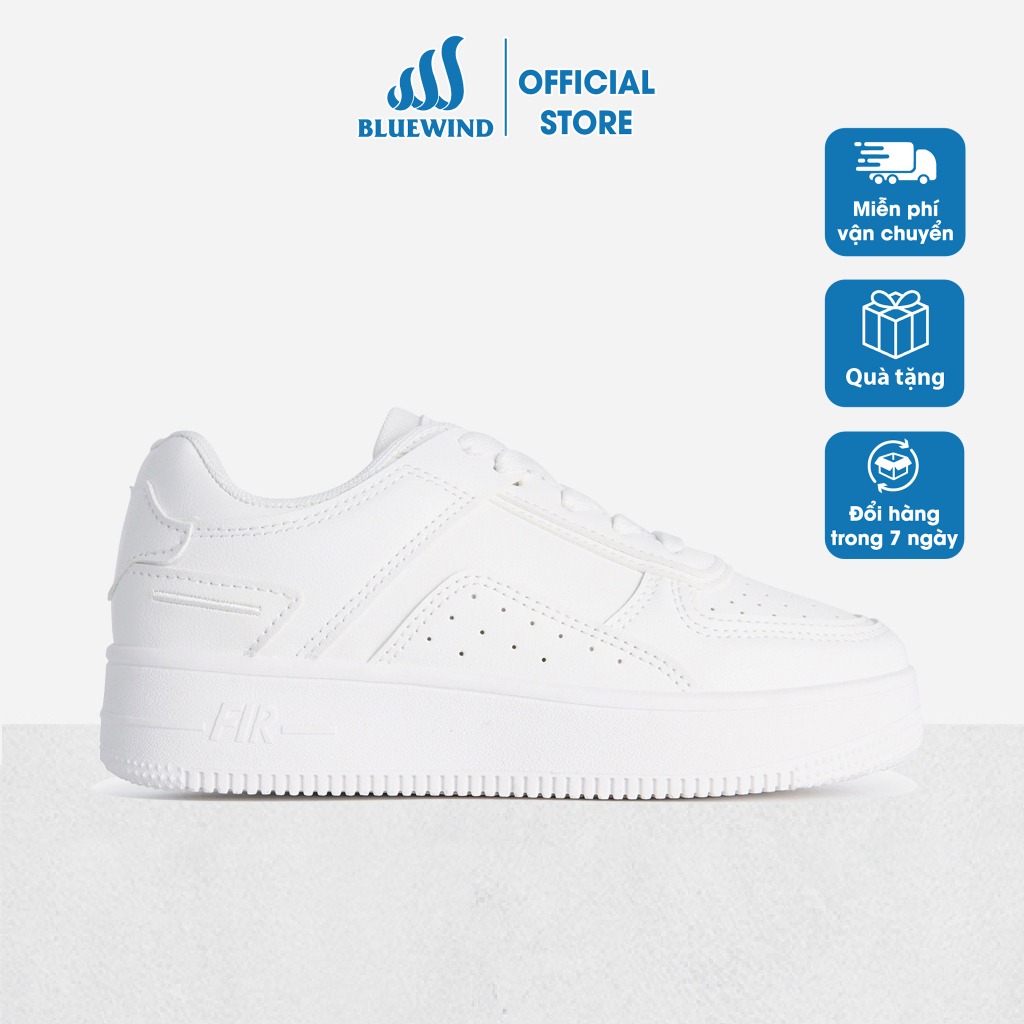 Giày Sneaker Nữ Đế Bằng BLUEWIND Chất Liệu Da Pu Cao Cấp Lỗ Thoáng Khí 68792