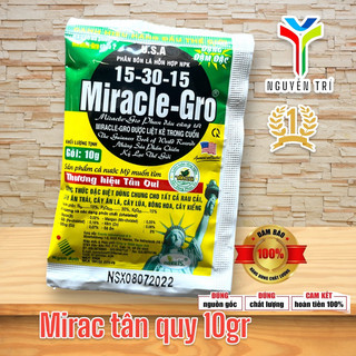 CHÍNH HÃNG -  Miracle-Gro 15/30/15 Tân Quy 10gr Giúp phân hóa mầm hoa, thực ra là hoa hẹn đồng loạt. SIÊU RẺ