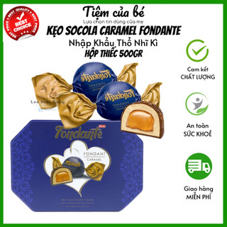 Kẹo socola caramel fondante - hộp thiếc sang trọng 500gr - nhập khẩu thổ nhĩ kì